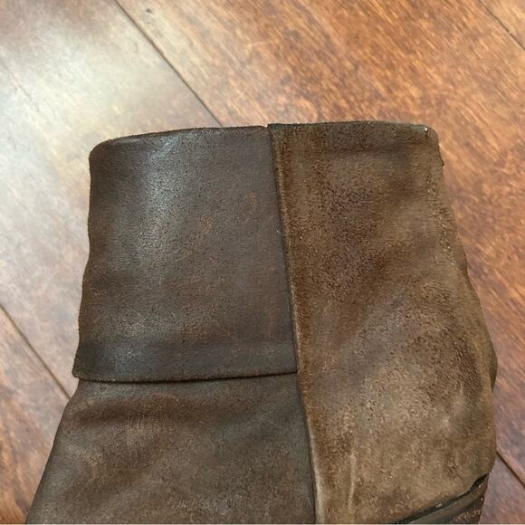 Rag & Bone Women's Distressed Brown Suede Ankle Boots w/ Stacked Heels, Size 6.5 - Picture 5 of 16